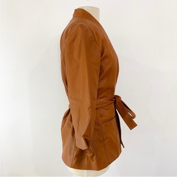 Just Female Anthropologie beautiful genuine lamb leather kimono style jacket NEW - Picture 5 of 14
